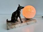 Art deco lampje met herdershond, Antiek en Kunst, Antiek | Lampen, Ophalen of Verzenden
