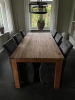 Teakhouten eettafel met 6 stoelen, 4 tot 6 stoelen, Gebruikt, Ophalen