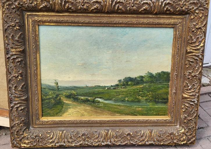 schilderij  gelezen TR Rovers  gegevens onbekend ., Antiek en Kunst, Kunst | Schilderijen | Klassiek, Ophalen of Verzenden
