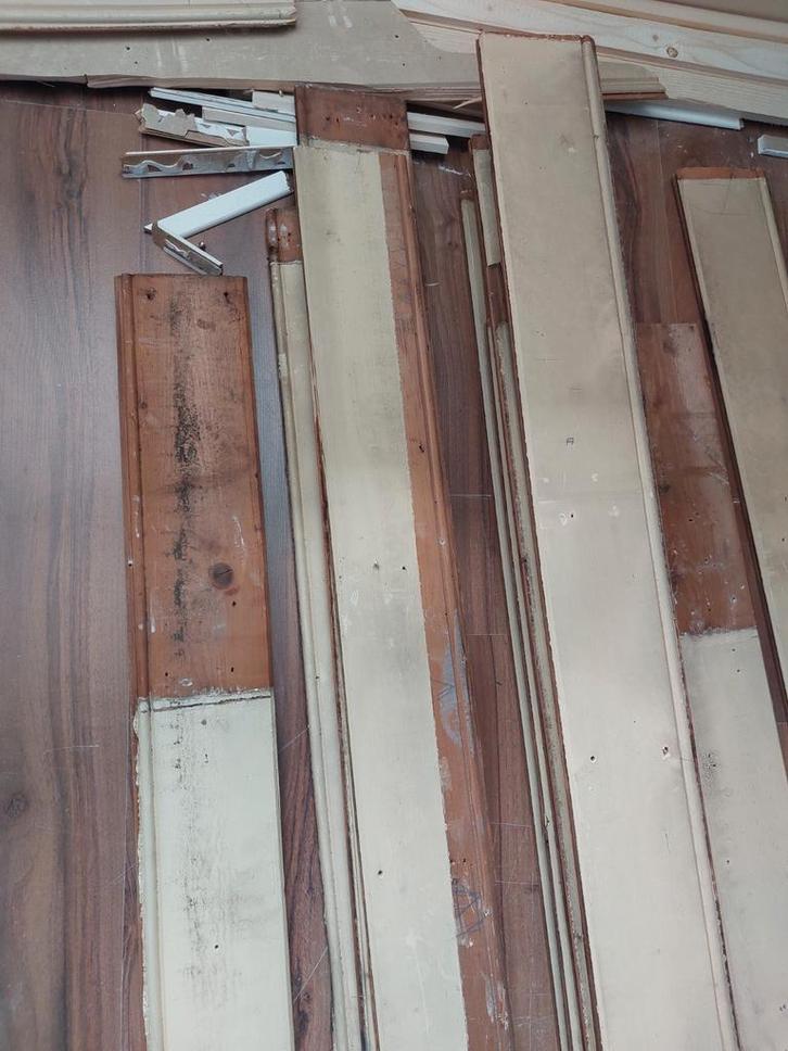 Antieke houten kraaldelen, Doe-het-zelf en Verbouw, Hout en Planken, Gebruikt, Plank, Grenen, 300 cm of meer, Minder dan 25 mm