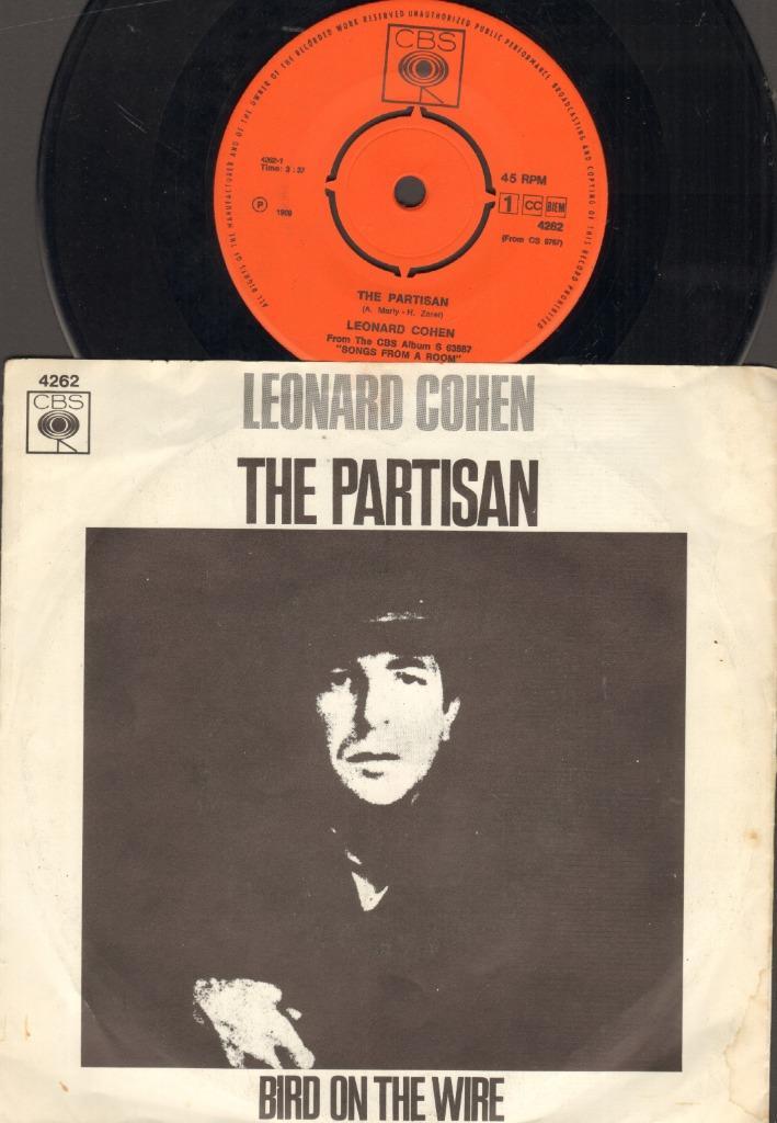 LEONARD COHEN The Partisan BIRD ON THE WIRE 7" SINGLE 69 *DC, Cd's en Dvd's, Vinyl | Pop, Gebruikt, 1960 tot 1980, Overige formaten