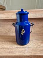 Vintage melkbus donkerblauw, Antiek en Kunst, Antiek | Emaille, Ophalen of Verzenden