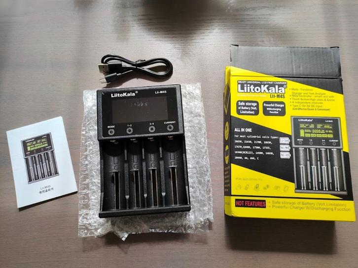 LiitoKala Lii-M4S Batterijlader Tester Powerbank 18650, Audio, Tv en Foto, Opladers, Nieuw, Ophalen of Verzenden