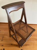 Antiek bidstoeltje kerkstoel bidstoel opklapbaar bijzetstoel, Huis en Inrichting, Stoelen, Ophalen, Gebruikt, Bruin, Eén
