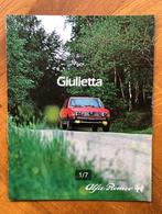 Alfa Romeo Giulietta folder 1981, Alfa Romeo, Nieuw, Ophalen of Verzenden, Alfa Romeo