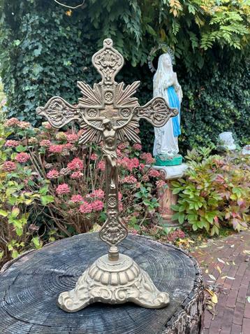 Antiek Frans Koperen Kruisbeeld ❤️ crucifix corpus beschikbaar voor biedingen