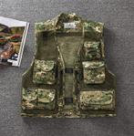 Groene camouflage bodywarmer vest leger outdoor vissen jas, Kleding | Heren, Bodywarmers, Verzenden, Nieuw, Overige maten, Groen