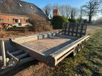Hulco tridem drieas Machinetransporter !!, Auto diversen, Aanhangers en Bagagewagens, Ophalen of Verzenden, Zo goed als nieuw
