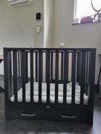 Zwarte box TWF met Lade 80x100, Kinderen en Baby's, Boxen, Ophalen, Zo goed als nieuw, Vierkant, Lade