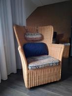 rieten stoel, Huis en Inrichting, Stoelen, Ophalen, Gebruikt, Bruin, Riet of Rotan