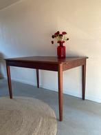 Midcentury vintage teak eettafel uitschuifbaar, Ophalen, Gebruikt, 50 tot 100 cm, Vijf personen of meer