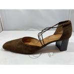 Voltan, maat 41.5. Chique bruin suède schoenen., Bruin, Verzenden, Voltan, Sandalen of Muiltjes