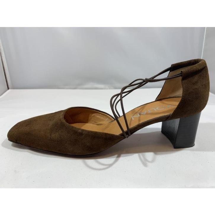 Voltan, maat 41.5. Chique bruin suède schoenen., Kleding | Dames, Schoenen, Zo goed als nieuw, Sandalen of Muiltjes, Bruin, Verzenden