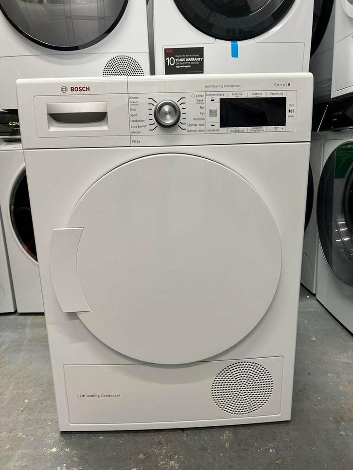 Bosch Serie 8 wasdroger 9KG A+++ warmtepomp, Witgoed en Apparatuur, Wasdrogers, Zo goed als nieuw, Condens, 8 tot 10 kg, 85 tot 90 cm