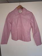 * Zachte Roze Leren Dames Jas / Blazer model * Mt. 36 * ZGAN, Designer Basics, Ophalen of Verzenden, Zo goed als nieuw, Roze