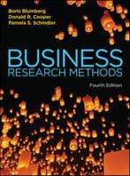 business research methods by Boris Blumberg Fourth Edition, Verzenden, Nieuw, Management, Boris blumberg