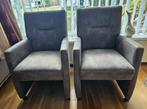 Te koop: 2 leuke fauteuils op wieltjes z.g.a.n.!, Ophalen, Zo goed als nieuw, Minder dan 75 cm, 50 tot 75 cm