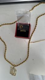 Ketting ring en oorbellen setje, Sieraden, Tassen en Uiterlijk, Kettingen, Ophalen of Verzenden, Zo goed als nieuw, Zilver, Overige materialen