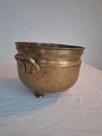 Messing ronde bak met oortjes, Antiek en Kunst, Ophalen of Verzenden, Koper