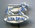 Alfa-Laval Melkmachines blauw op wit plastic speldje( E_216), Verzamelen, Speldjes, Pins en Buttons, Verzenden, Nieuw, Transport