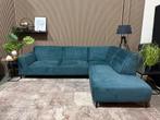 “GRATIS LEVERING” Gave velvet turquoise hoekbank! 275x210, Huis en Inrichting, Banken | Bankstellen, 250 tot 300 cm, Turquoise, groen, blauw, hoekbank,zgan