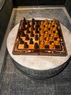 Vintage Schaakkist Schaakset - Compleet!, Een of twee spelers, Ophalen of Verzenden, Gebruikt