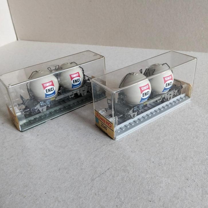 Rowa 2  Enci bollenwagens, Hobby en Vrije tijd, Modeltreinen | H0, Gebruikt, Wagon, Gelijkstroom, Overige merken, Ophalen of Verzenden