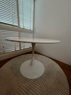 Ronde tafel wit, Huis en Inrichting, Tafels | Bijzettafels, Ophalen, Rond, Zo goed als nieuw, 75 cm of meer