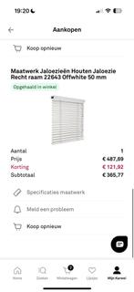 Houten jaloezieën 177 cm breed, Ophalen of Verzenden, Zo goed als nieuw, 150 tot 200 cm, 150 tot 200 cm