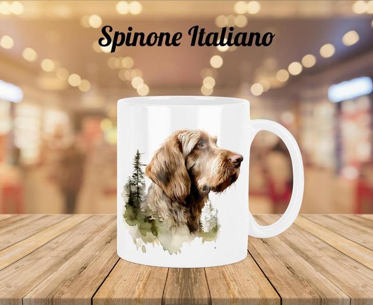 Spinone Italiano profiel mok, Huis en Inrichting, Keuken | Servies, Nieuw, Kop(pen) en/of Schotel(s), Overige stijlen, Ophalen of Verzenden