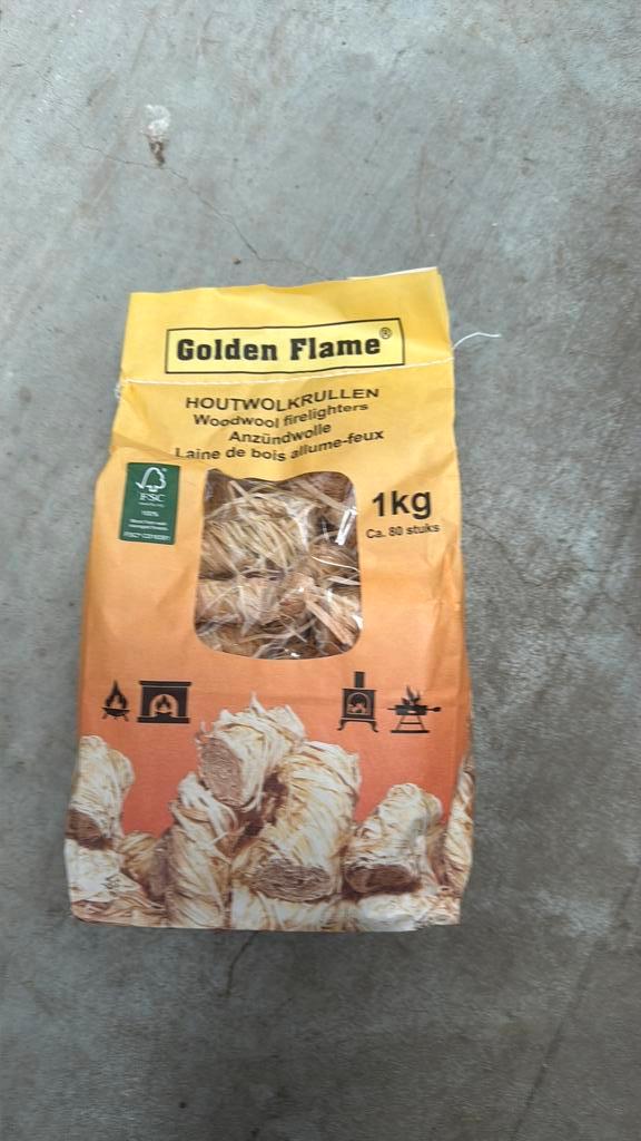 (A36) Houtwolkrullen aanmaakwol, Tuin en Terras, Haardhout, Minder dan 3 m³, Ophalen