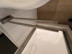 2 Dubbele Handdoekrekjes - 46cm - Staal, Ophalen, Gebruikt, Grijs, Handdoekenrek