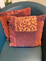 Kelim Kussens - Roest Bruin, Huis en Inrichting, Woonaccessoires | Kussens, Ophalen of Verzenden, Zo goed als nieuw, Bruin, Vierkant