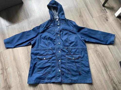 SPIJKERJAS stretch - maat 56-58, Kleding | Dames, Grote Maten, Gedragen, Jas of Mantel, Blauw, Ophalen