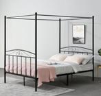 Zwart Lathi Hemelbed - Stijlvol & Romantisch!, Huis en Inrichting, Ophalen, Gebruikt, Zwart, Tweepersoons