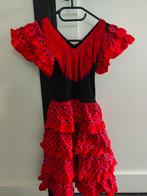 Flamenco jurk met stippen - Maat 140, Ophalen of Verzenden, Zo goed als nieuw, 134 t/m 140, Meisje