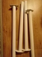 Set van 4 witte tafelpoten, Tafelpoot, Gebruikt, Ophalen of Verzenden, Metaal