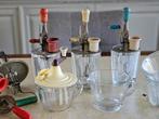 Vintage brocante Ruhrfix, roermixer maatbekers, klopper glas, Ophalen of Verzenden