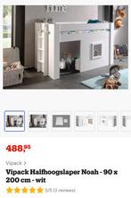 Halfhoogslaper in goede staat, Kinderen en Baby's, Kinderkamer | Bedden, Ophalen, Zo goed als nieuw, 180 cm of meer, 85 tot 100 cm