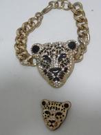 armband tijger broches schakelarmband met tijger steker, Overige materialen, Overige kleuren, Ophalen of Verzenden, Zo goed als nieuw