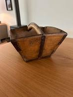 Antieke rijstmand, oude houten bak, Ophalen of Verzenden