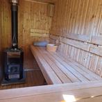 Sauna met houtkachel en infraroodlamp, Gebruikt