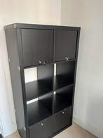Ikea Kallax kast zwart, Ophalen, 100 tot 150 cm, Meerdere deuren, Zo goed als nieuw