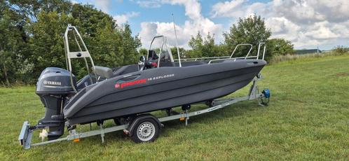 Pioner 16 Explorer Yamaha 60 EFI + trailer. Z.G.A.N., Watersport en Boten, Vis- en Consoleboten, Zo goed als nieuw, 50 tot 70 pk