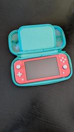 Nintendo Switch Lite Roze + Hoes, Ophalen of Verzenden, Roze of Coral, Zo goed als nieuw, Met beschermhoes of tas