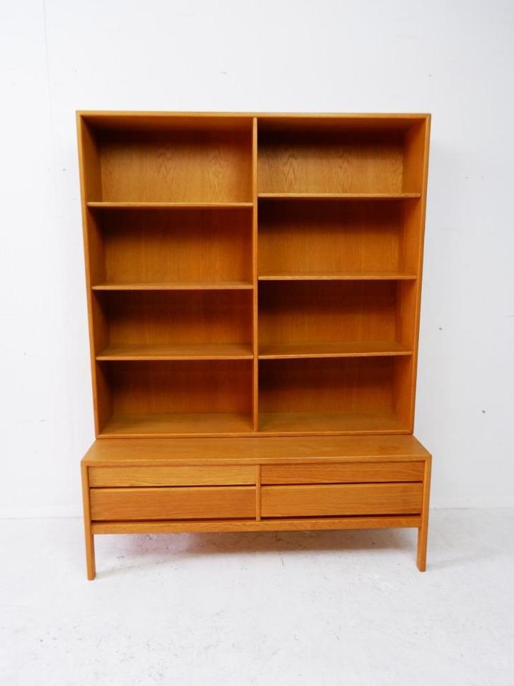 Scandinavische boekenkast, jaren 60, Huis en Inrichting, Kasten | Boekenkasten, Gebruikt, 100 tot 150 cm, 150 tot 200 cm, 25 tot 50 cm