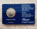 Coincard San Marino 1 euro 2012 incl. € 0,85 zegel., Ophalen