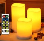 3 led kaarsen met afstandsbediening. NIEUW, Ophalen of Verzenden, Nieuw, Overige materialen, Minder dan 25 cm