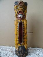 Mythologisch houten beeld spleettrommel 27cm Batak Sumatra ?, Ophalen of Verzenden