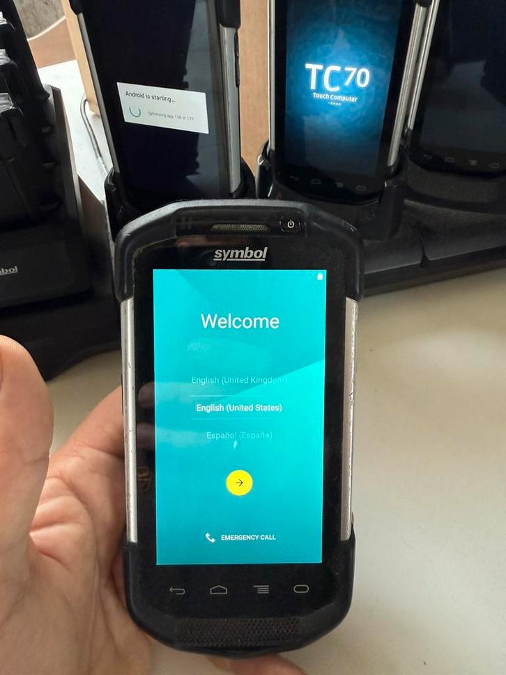 Zebra TC700H  Handscanners  12 stuks + docks + accessoires, Computers en Software, Scanners, Gebruikt, Barcodescanner, Android